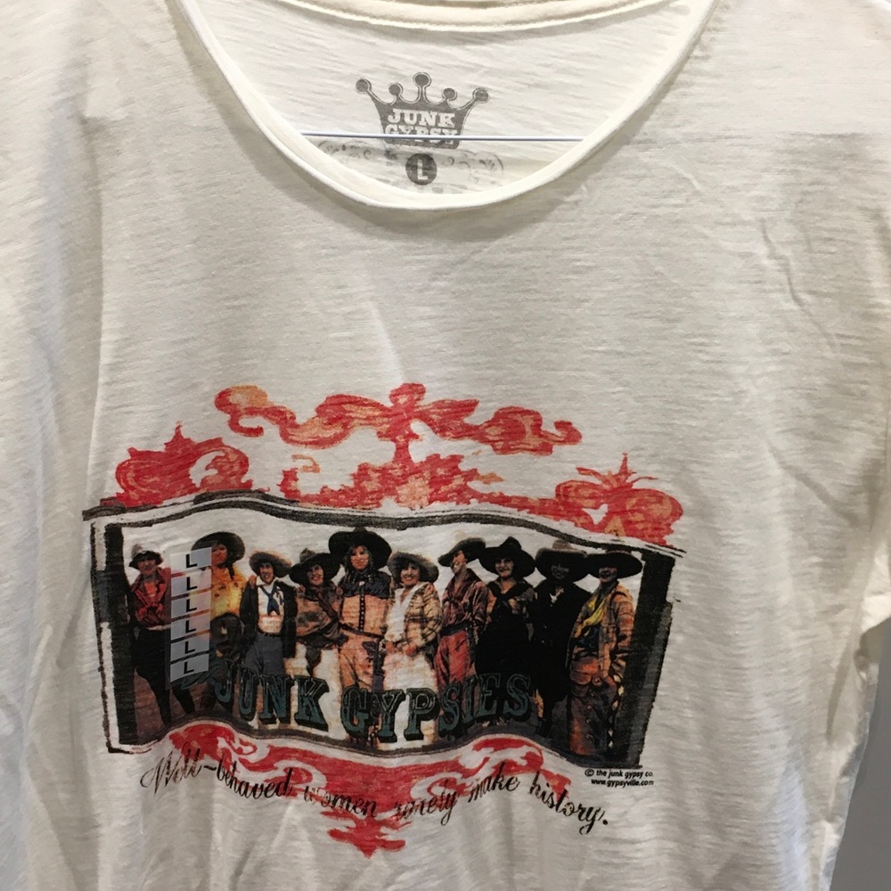 Junk Gypsies Graphic T-Shirt Large New Cotton Women’s Logo Country